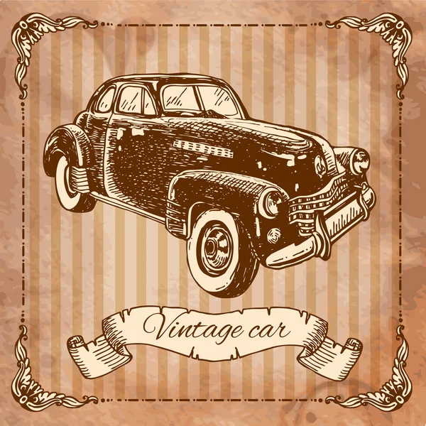 Coche Vintage — Archivo Imágenes Vectoriales
