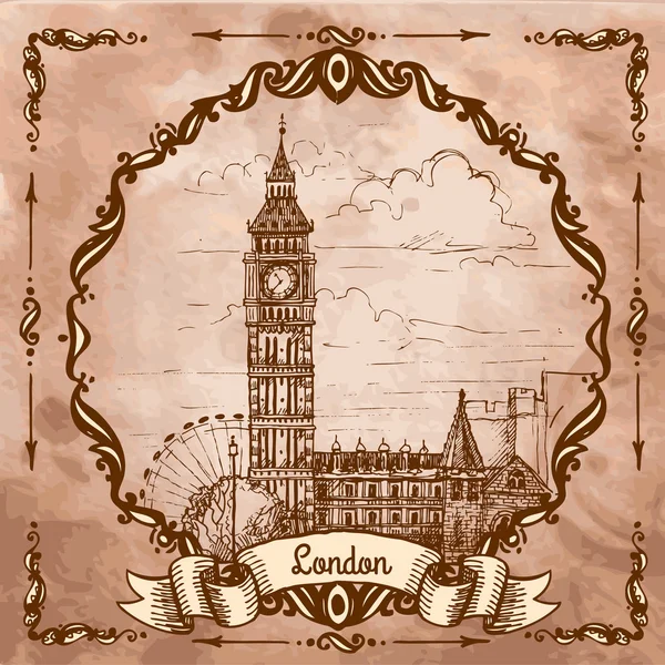 BigBen in Londen. — Stockvector