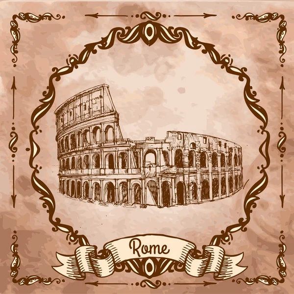 The Colosseum in Rome — Stock Vector