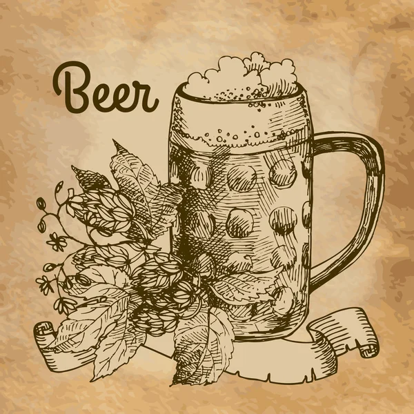 Verre de bière — Image vectorielle