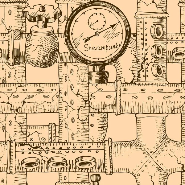 파이핑 steampunk — 스톡 벡터