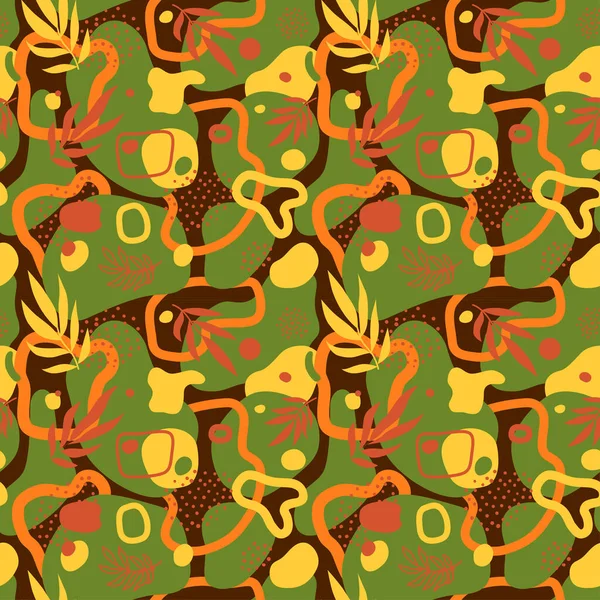 Nature seamless pattern. Trendy floral vector seamless pattern. — Διανυσματικό Αρχείο