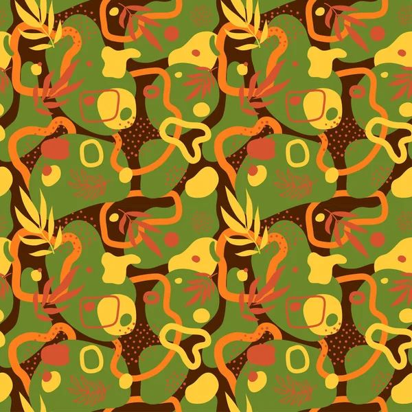 Nature seamless pattern. Trendy floral vector seamless pattern. — Διανυσματικό Αρχείο