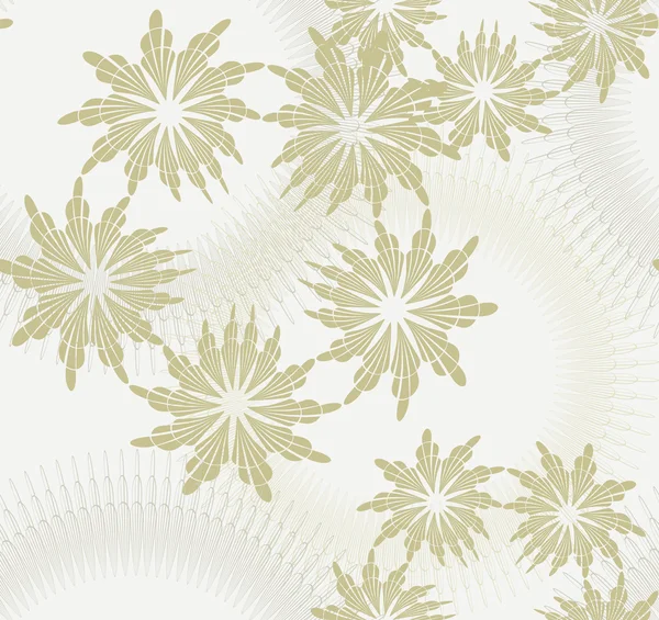 Patrón sin costura floral con fondo beige . — Vector de stock