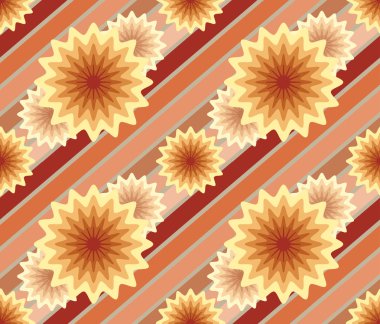 soyut Dikişsiz desen çizgileri ve çiçekler.