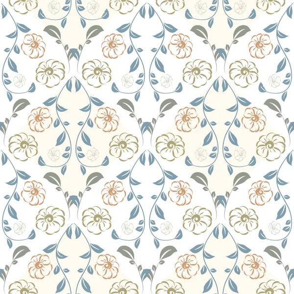 Pastel floral seamless pattern in vintage style — Stock Vector