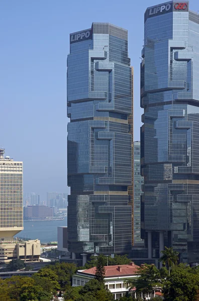 高い金融香港のビジネス街 — ストック写真