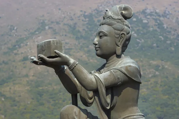 Socha Buddhy v po lin buddhistický klášter — Stock fotografie