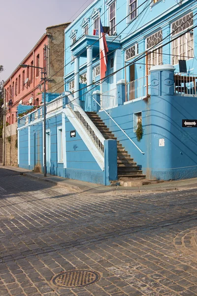 Farbenfrohe Häuser in Valparaiso — Stockfoto