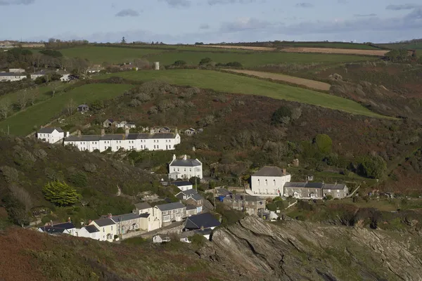 Portloe Cornwall Verenigd Koninkrijk November 2021 Traditionele Huisjes Het Kleine — Stockfoto