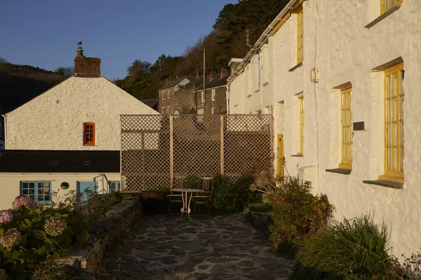 Portloe Cornwall Velká Británie Listopadu 2021 Tradiční Chaty Malé Rybářské — Stock fotografie