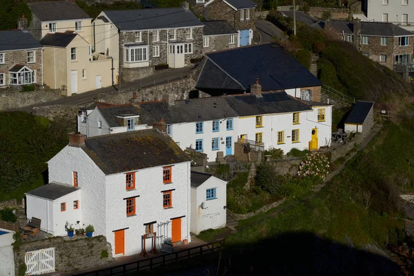 Portloe Cornwall Verenigd Koninkrijk November 2021 Traditionele Huisjes Het Kleine — Stockfoto