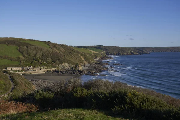 Portholland Cornwall Velká Británie Listopadu 2021 Tradiční Chaty Malé Vesničce — Stock fotografie