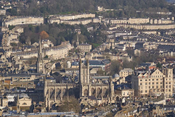 Panoramautsikt Över Den Historiska Världsarvsstaden Bath Somerset Storbritannien Från Alexandra — Stockfoto