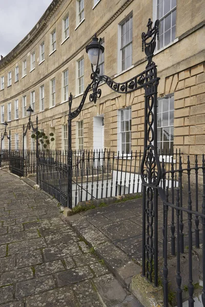 Georgiánské Domy Landsdown Crescent Historickém Městě Lázně Somerset Anglie — Stock fotografie