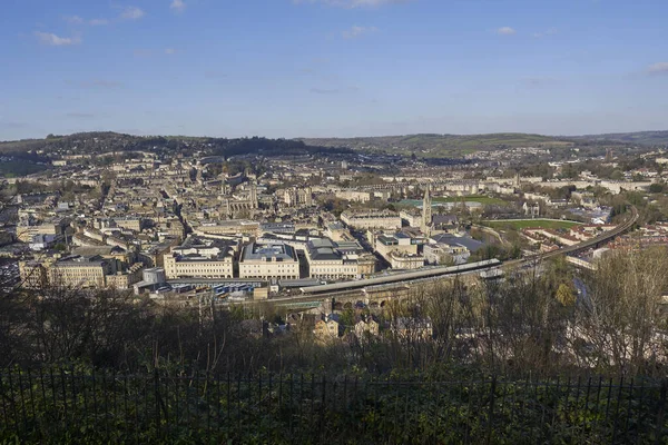 Panoramisch Uitzicht Historische Werelderfgoedstad Bath Somerset Verenigd Koninkrijk Vanaf Alexandra — Stockfoto
