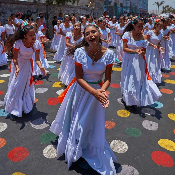 Arica Chile Februar 2017 Tanzgruppe Afrikanischer Abstammung Afrodescendiente Beim Alljährlichen — Stockfoto