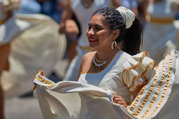 Arica Chile Februar 2017 Tanzgruppe Afrikanischer Abstammung Afrodescendiente Beim Alljährlichen — Stockfoto