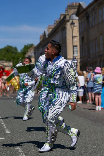 Bath England Velká Británie Července 2022 Caporales Tanečníci Ozdobných Kostýmech — Stock fotografie