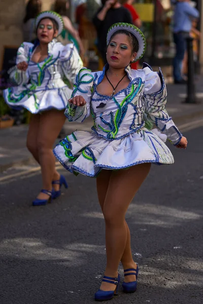 Bath England United Kingdom July 2022 Caporales Dancers Ornate Costumes — 图库照片