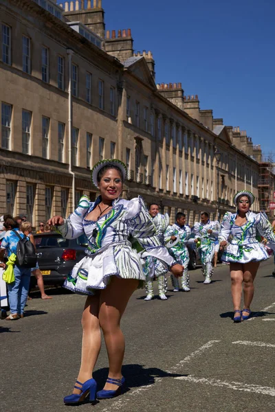 Bath Inglaterra Reino Unido Julio 2022 Bailarines Caporales Trajes Ornamentados — Foto de Stock