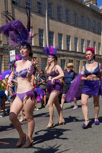 Bath England United Kingdom July 2022 Dancers Ornate Costumes Performing — Stock fotografie