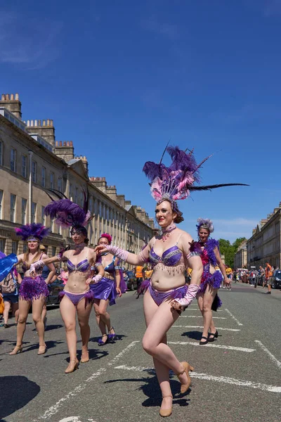 Bath England United Kingdom July 2022 Dancers Ornate Costumes Performing — 图库照片