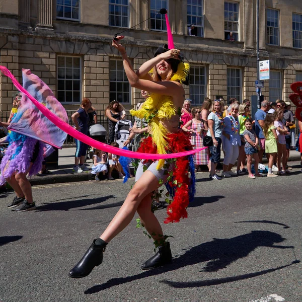 Bath Inglaterra Reino Unido Julio 2022 Bailarines Con Trajes Ornamentados — Foto de Stock