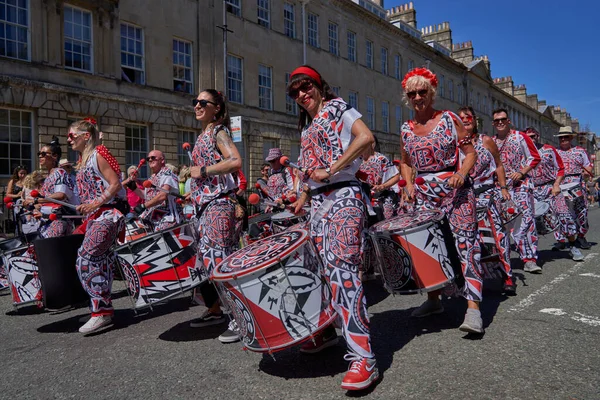 Bath Inglaterra Reino Unido Julio 2022 Banda Percusión Que Actúa — Foto de Stock