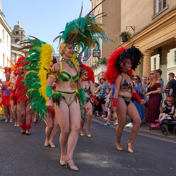 Bath Inglaterra Reino Unido Julio 2022 Bailarines Con Trajes Ornamentados — Foto de Stock