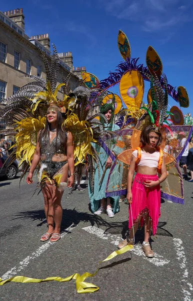 Bath Inglaterra Reino Unido Julio 2022 Bailarines Con Trajes Ornamentados — Foto de Stock