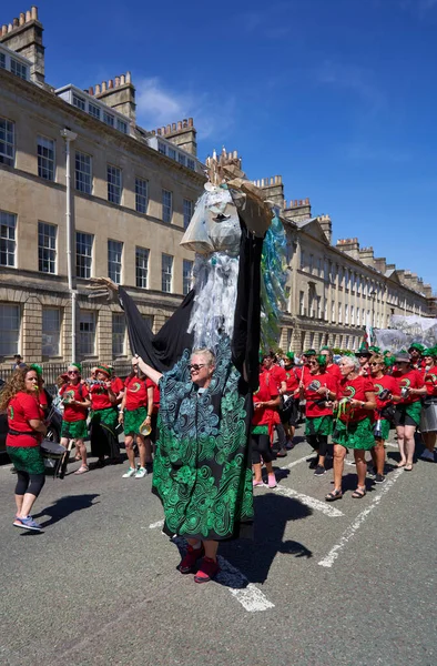 Bath England United Kingdom July 2022 Carnival Parade Progressing Streets — Stock Photo, Image