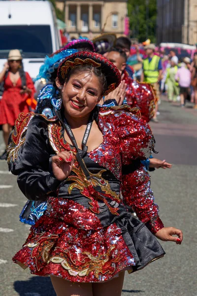 Bath Inglaterra Reino Unido Julio 2022 Bailarines Caporales Trajes Ornamentados — Foto de Stock