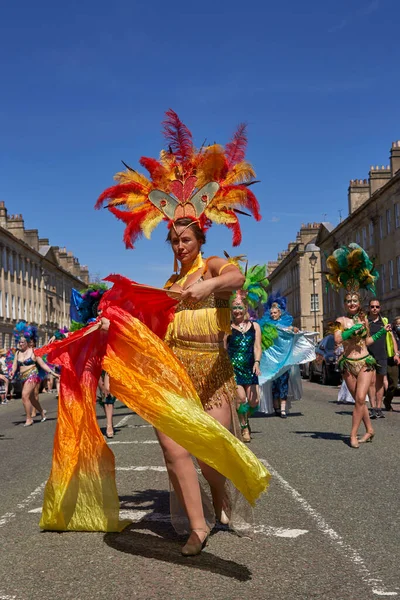 Bath England United Kingdom July 2022 Dancers Ornate Costumes Performing — Foto de Stock