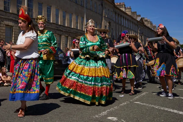 Bath England United Kingdom July 2022 Carnival Parade Progressing Streets — Stock Photo, Image