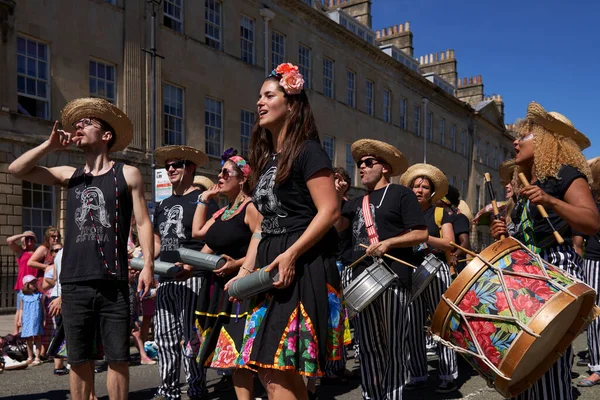 Bath England United Kingdom July 2022 Drumming Band Performing Annual — Foto de Stock