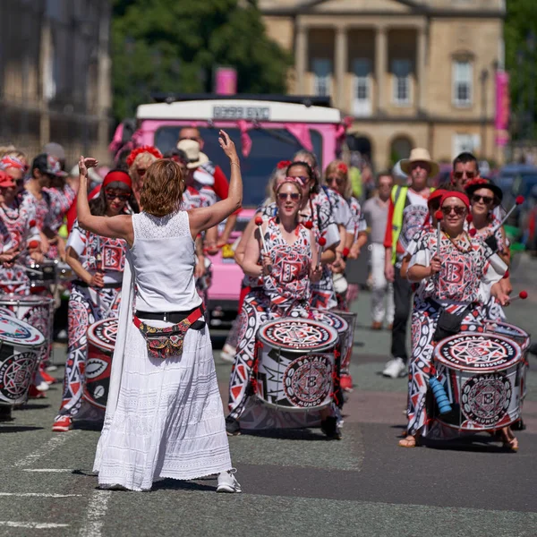 Bath Inglaterra Reino Unido Julio 2022 Banda Percusión Tocando Carnaval — Foto de Stock