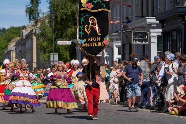 Bath England United Kingdom July 2022 Dancers Ornate Costumes Performing — Stock Photo, Image