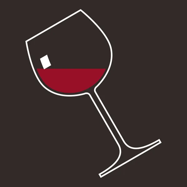 Un verre de vin rouge — Image vectorielle