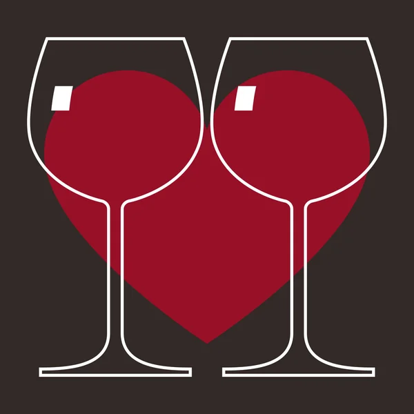 Hou wijn glazen — Stockvector