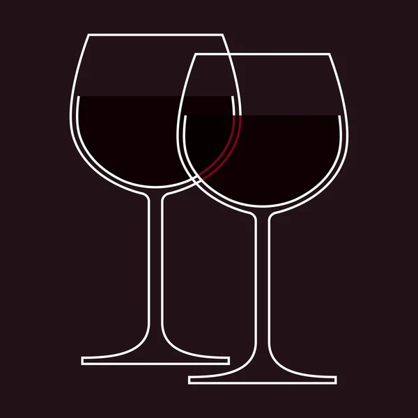 Gafas de vino — Archivo Imágenes Vectoriales