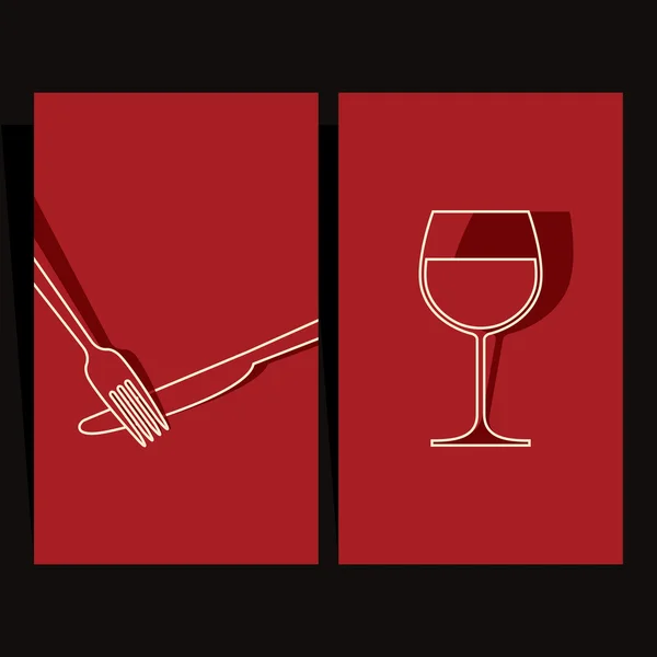 Carta dei vini e menu di design — Vettoriale Stock