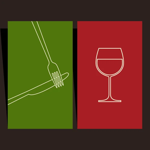 Wine list and menu design — Stock Vector