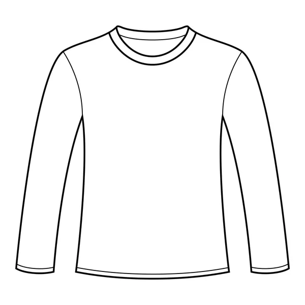 Modelo de camiseta de mangas compridas —  Vetores de Stock