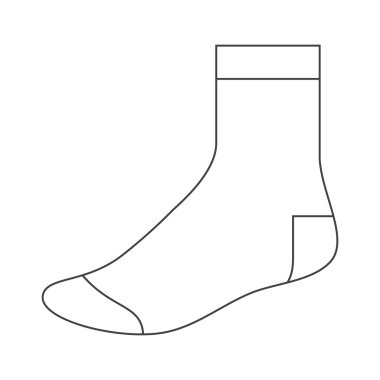 Sock template clipart