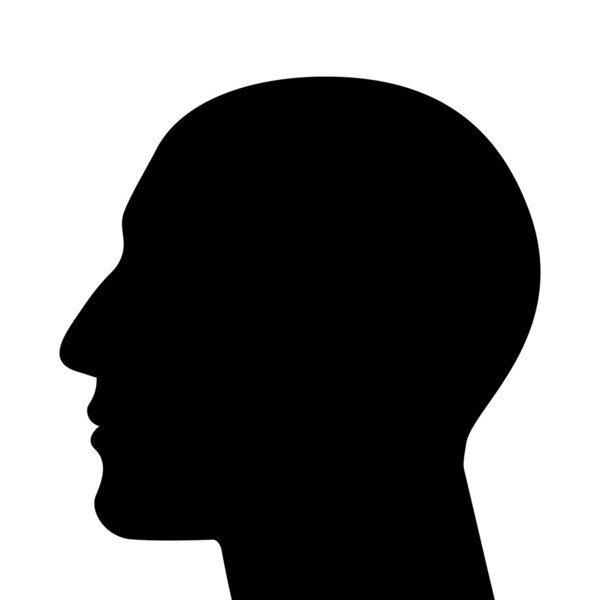 SIlhouette of a head isolated
