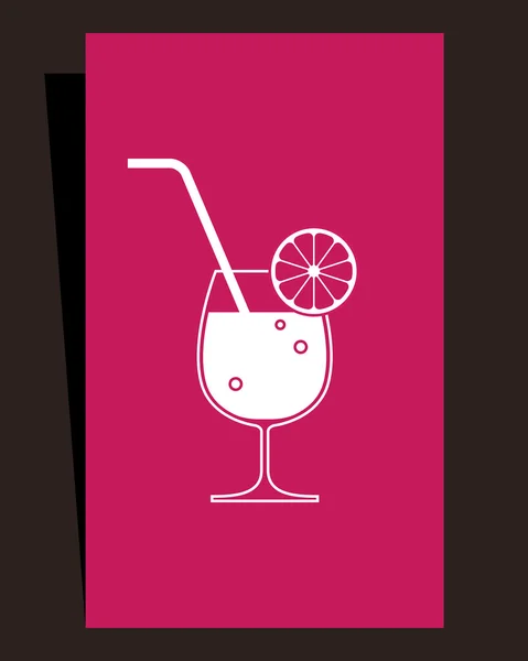 Cocktails menu Design de cartão — Vetor de Stock