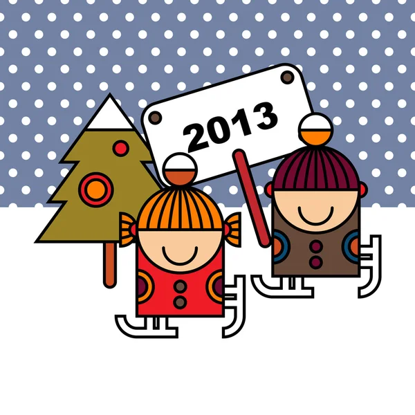 Feliz Año Nuevo Vector Ilustración — Vector de stock