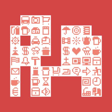 piksel fil. vektör çizim