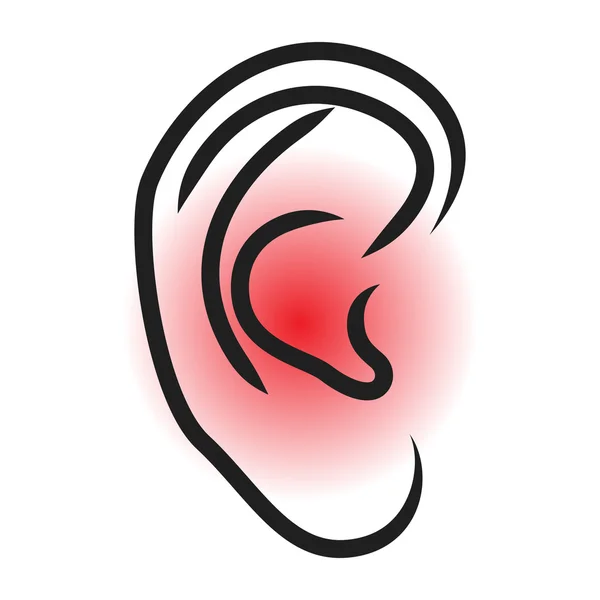 Dolor de oído — Vector de stock